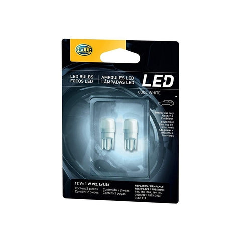 Ampolletas 921 LED 5000 Kelvin 12V. 1W. Hella (par)