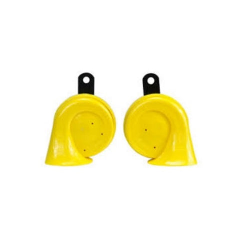 KIT BOCINAS TROMPETA DOBLE 12V. UNIVERSAL – AMARILLAS