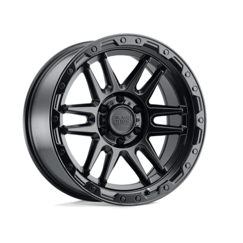 17X8.5 6X114.3/00 Black Rhino Apache Matte Black/Black Bolts
