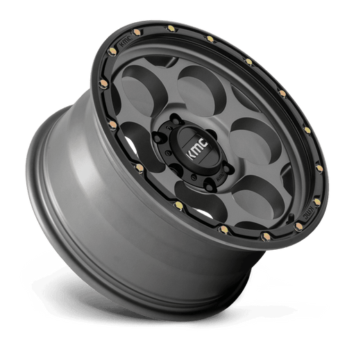17X8.5 6X139.7/00 Kmc Dirty Harry Satin Gray W/Blk Lip Cb106 (foto 2 de 3)