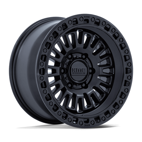 17X8.5 6X139.7/00 Kmc Km554 Aztec Matte Black W/Gloss Black