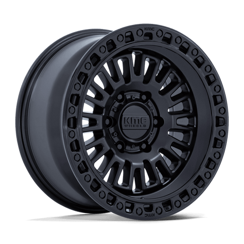 17X8.5 6X139.7/00 Kmc Km554 Aztec Matte Black W/Gloss Black