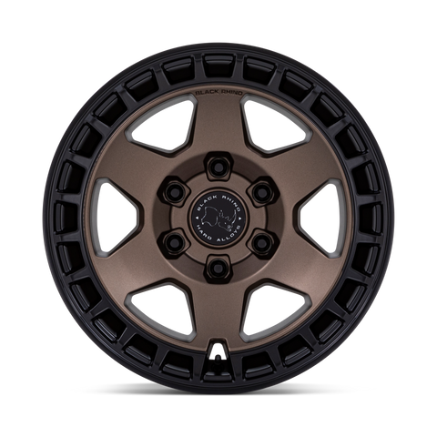 17X8.5 6X139.7/-10 Black Rhino Bahari Matte Bronze W/Blk B