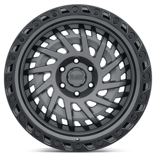 17X9.0 5X127/-18 Black Rhino Shredder Matte Gunmetal/Blk Lip (foto 2 de 3)