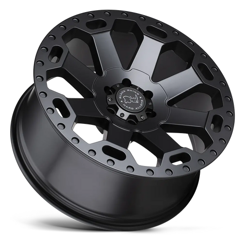 17X9.0 6X135/12 Black Rhino Warlord Matte Black W/Machine (foto 2 de 3)