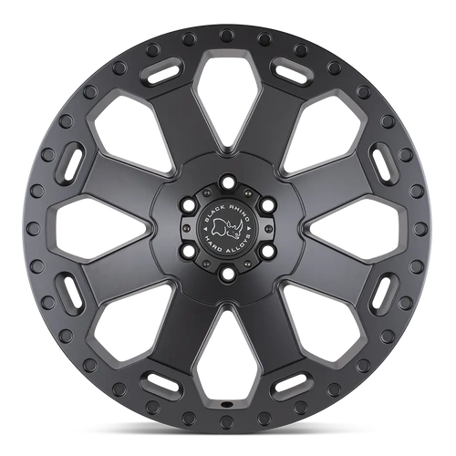 17X9.0 6X135/12 Black Rhino Warlord Matte Black W/Machine