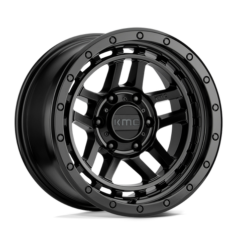 17X9.0 6X139.7/-12 Kmc Recon Satin Black Cb106.25