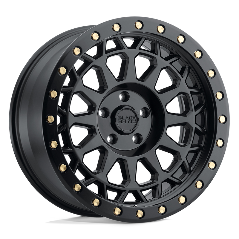 17X9.0 6X139.7/00 Black Rhino Primm Matte Black Brass Bolts
