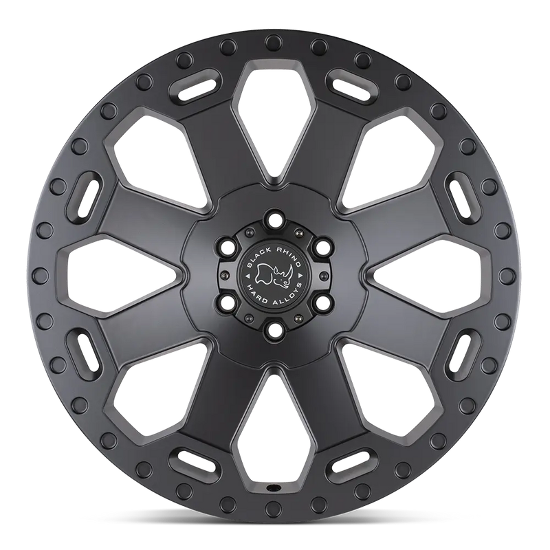 Llanta Black Rhino Warlord Matte Black with Machined Dark Tint Lip (20x9.0 6x139.7 / ET+12)