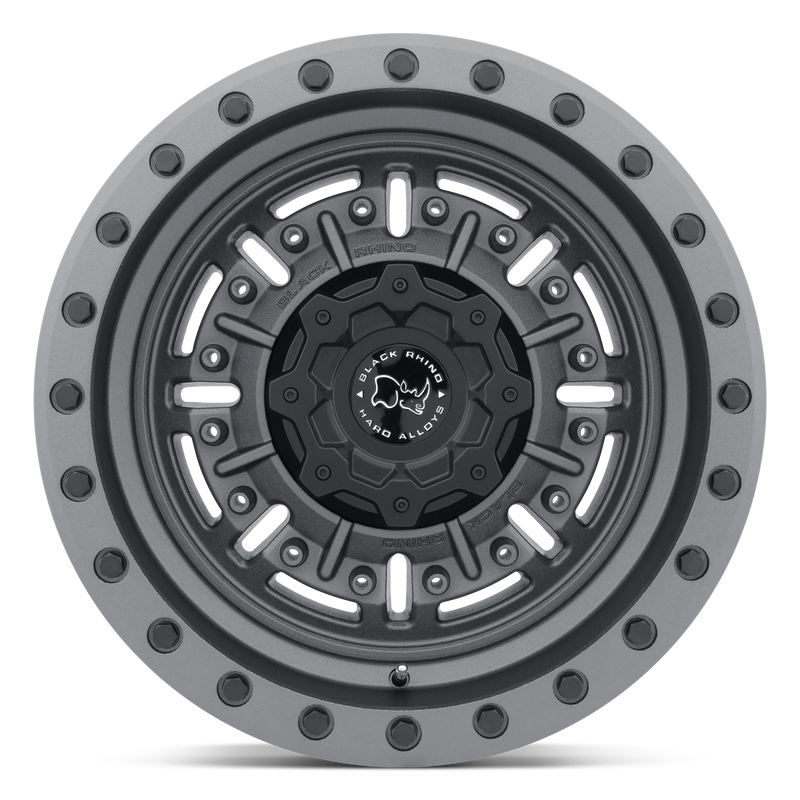 17X8.5 6X114.3/00 Black Rhino Abrams Textured Matte Gunmetal