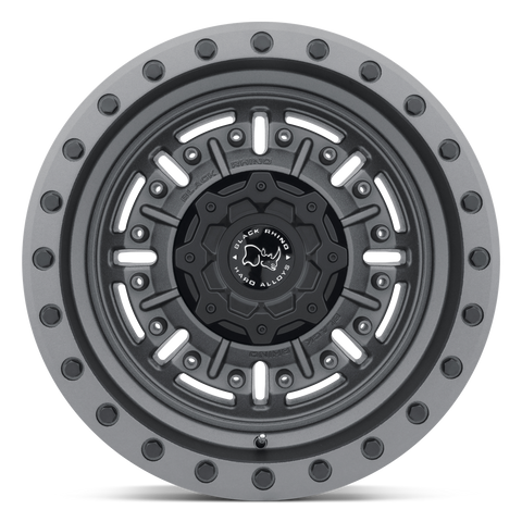 17X9.5 5X127/-18 Black Rhino Abrams Textured Matte Gunmetal