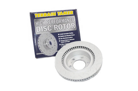 Disco de freno perforado y ranurado delantero Terrain Tamer Toyota Land Cruiser 300 / Land Cruiser Prado / Tundra (43512-60290HP)