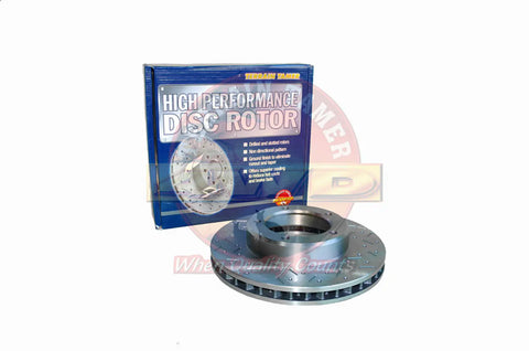 Disco de freno perforado y ranurado delantero Terrain Tamer Toyota Land Cruiser 100 (43512-60170HP)