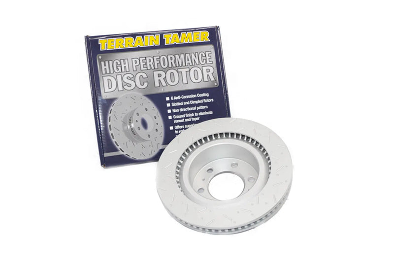 Disco de freno perforado y ranurado trasero Terrain Tamer Toyota 4Runner / Land Cruiser 300 / Land Cruiser Prado y otros (42431-60350HP)