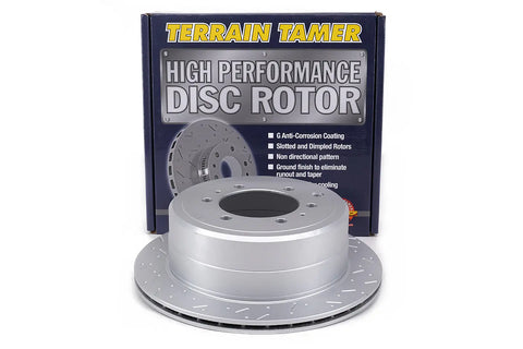 Disco de freno perforado y ranurado trasero Terrain Tamer Toyota Land Cruiser 80 (42431-60170HP)