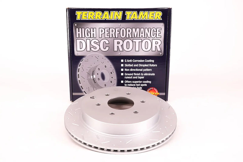 Disco de freno perforado y ranurado trasero Terrain Tamer Nissan Patrol (43206-1LB0AHP)
