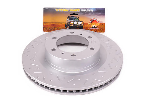 Disco de freno perforado y ranurado delantero Terrain Tamer Toyota Fortuner - SW4 / Hilux (43512-0K210HP)