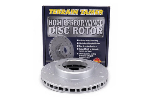 Disco de freno perforado y ranurado delantero Terrain Tamer Toyota Land Cruiser 100 / Land Cruiser 70 (43512-60140HP)