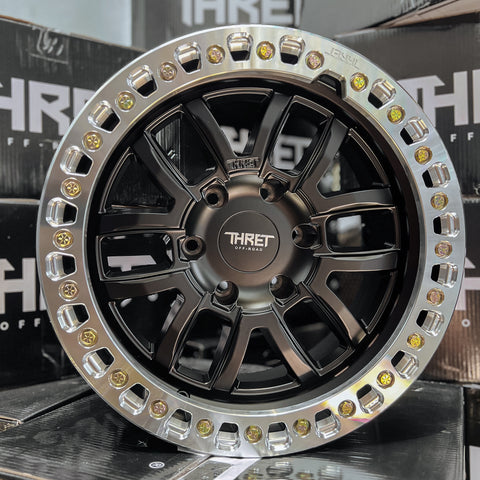 THRET 602 MAZE BEADLOCKS 17x9 / 6X139 / -38 / M-BLK MACH RING / 4unds