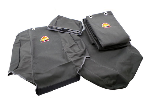 Set Funda Asiento Lona Gris 2 X Frt Buckets 1 X A/Trasero