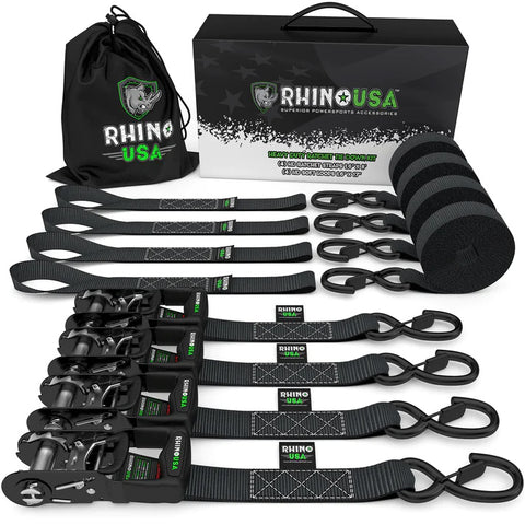Pack x 4 Correas de Amarre 4 cm x 457 cm con Ratchet