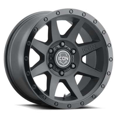 Icon Alloys Rebound DBL Matte Black Aro 17 6x130