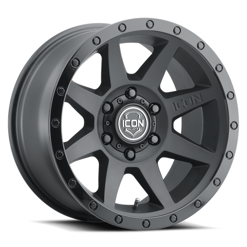Icon Alloys Rebound DBL Matte Black Aro 17 6x130