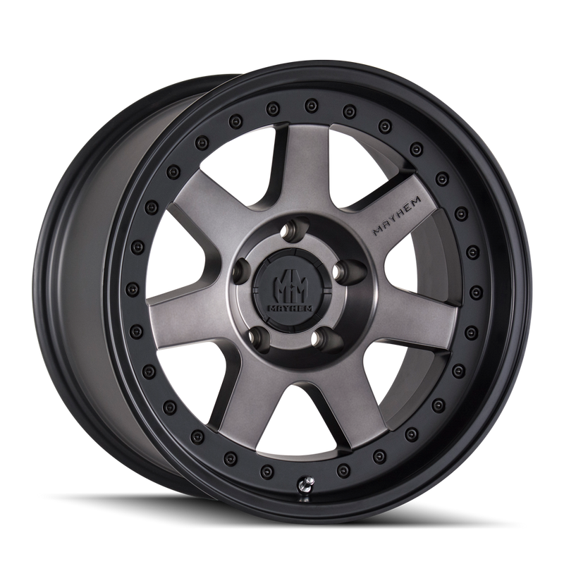 MAYHEM 8300 PRODIGY 17x9 / 5x127 / -6 / Matte Black Machined Dark Tint / 4unds
