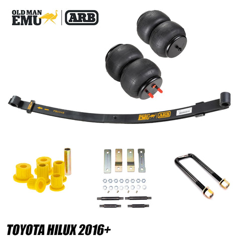 BALLESTAS PARABOLICAS ARB 40 mm + PULMONES DE AIRE TOYOTA HILUX