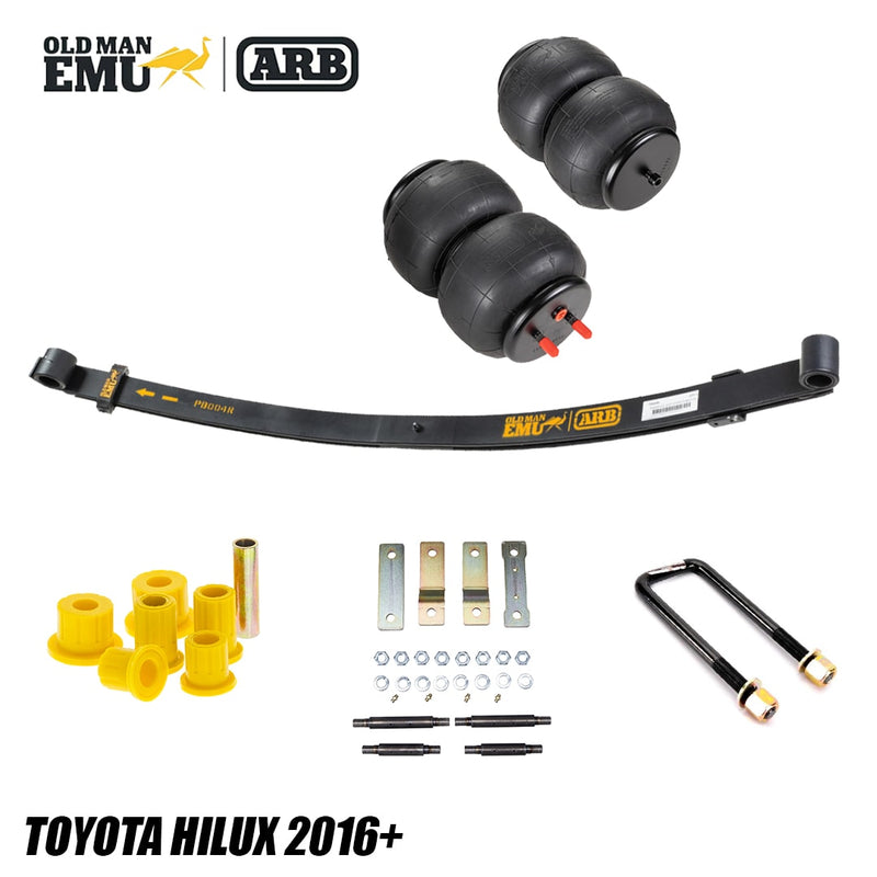 BALLESTAS PARABOLICAS ARB 40 mm + PULMONES DE AIRE TOYOTA HILUX