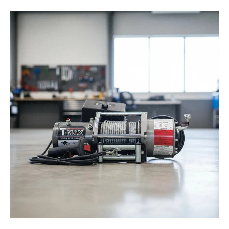Winche Eléctrico T-Max ATW 6.000 lb. con Cable de Acero