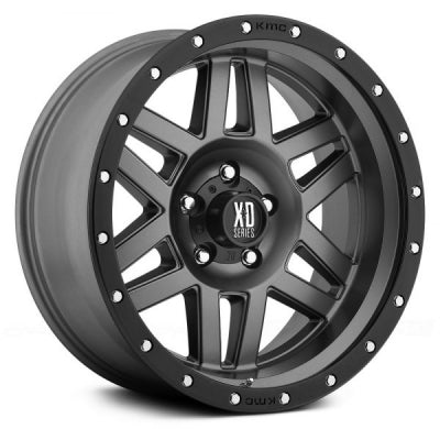 KMC XD128 Machete 17x8 / 6x139 / +20 / Matte Gray Black Ring / 4unds